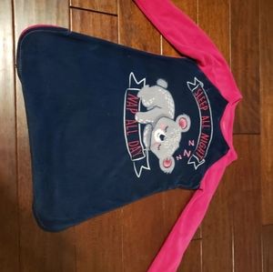 Girls Pink Longsleeve Fleece Night Shirt